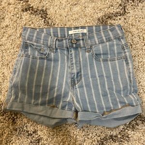 pacsun striped mom jean shorts